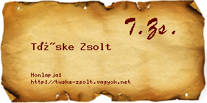 Tüske Zsolt névjegykártya